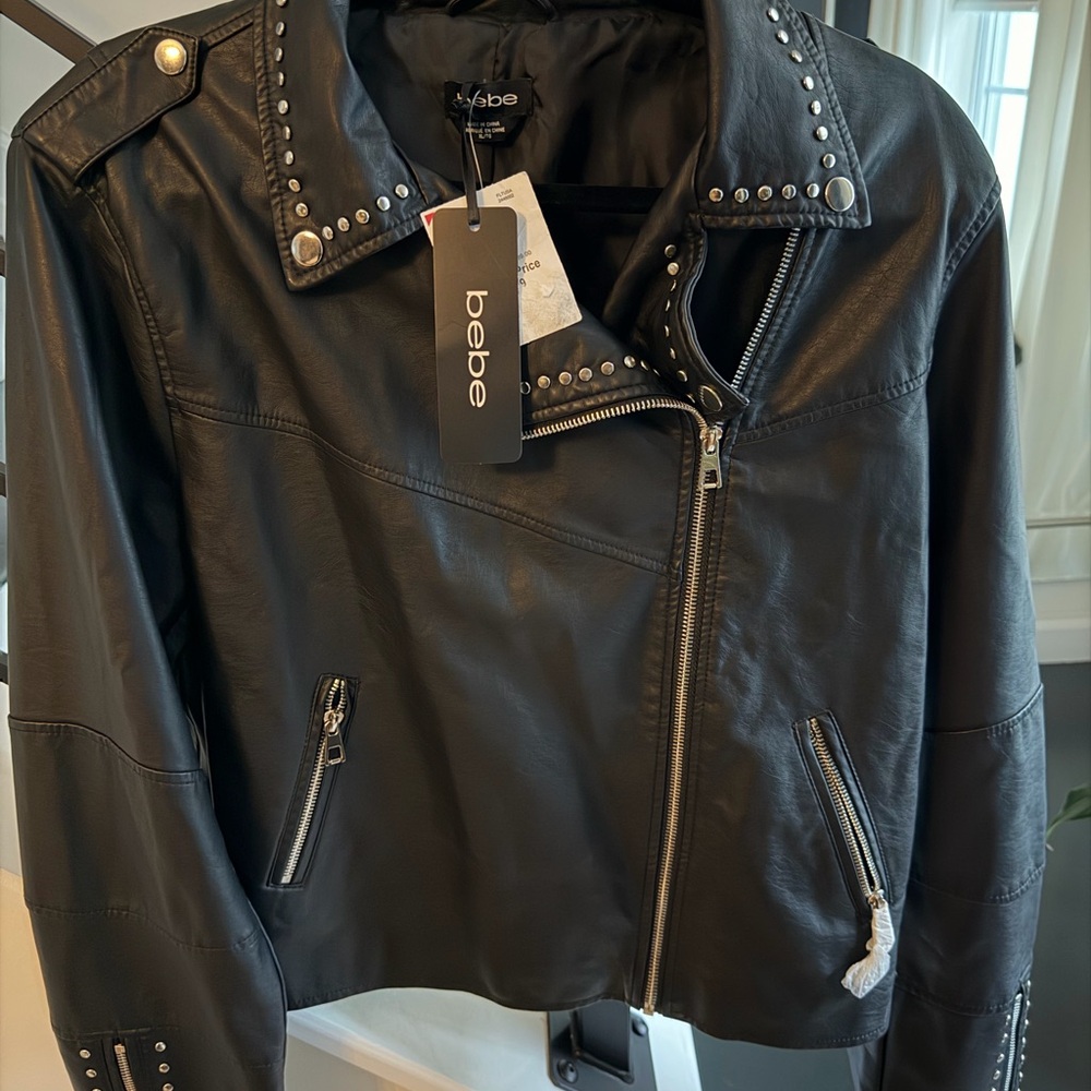 Bebe Black Studded Women's Jacket